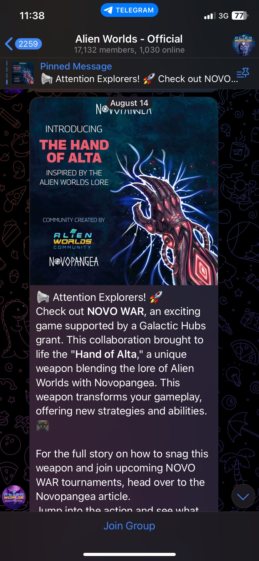 Hand of Alta weapon