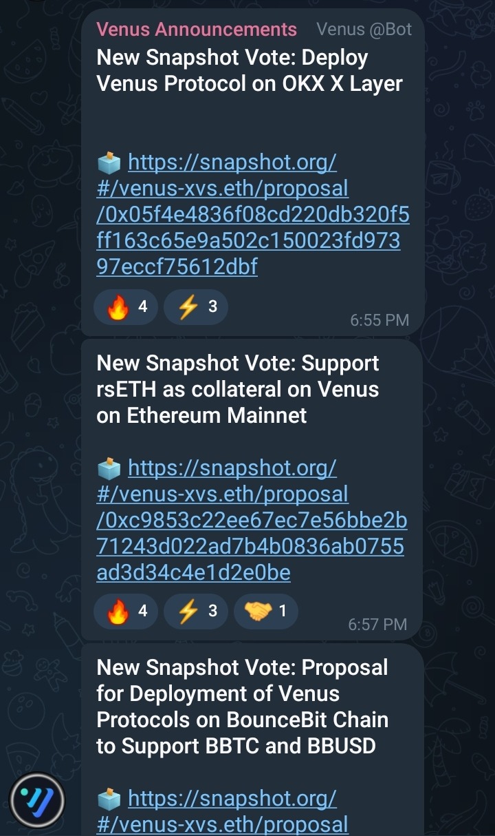 Snapshot vote announcement