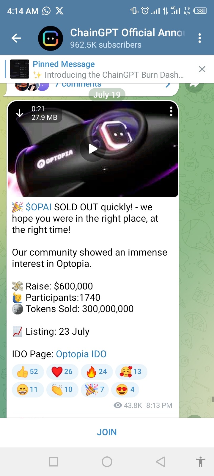 Impact of high demand for $OPAI tokens