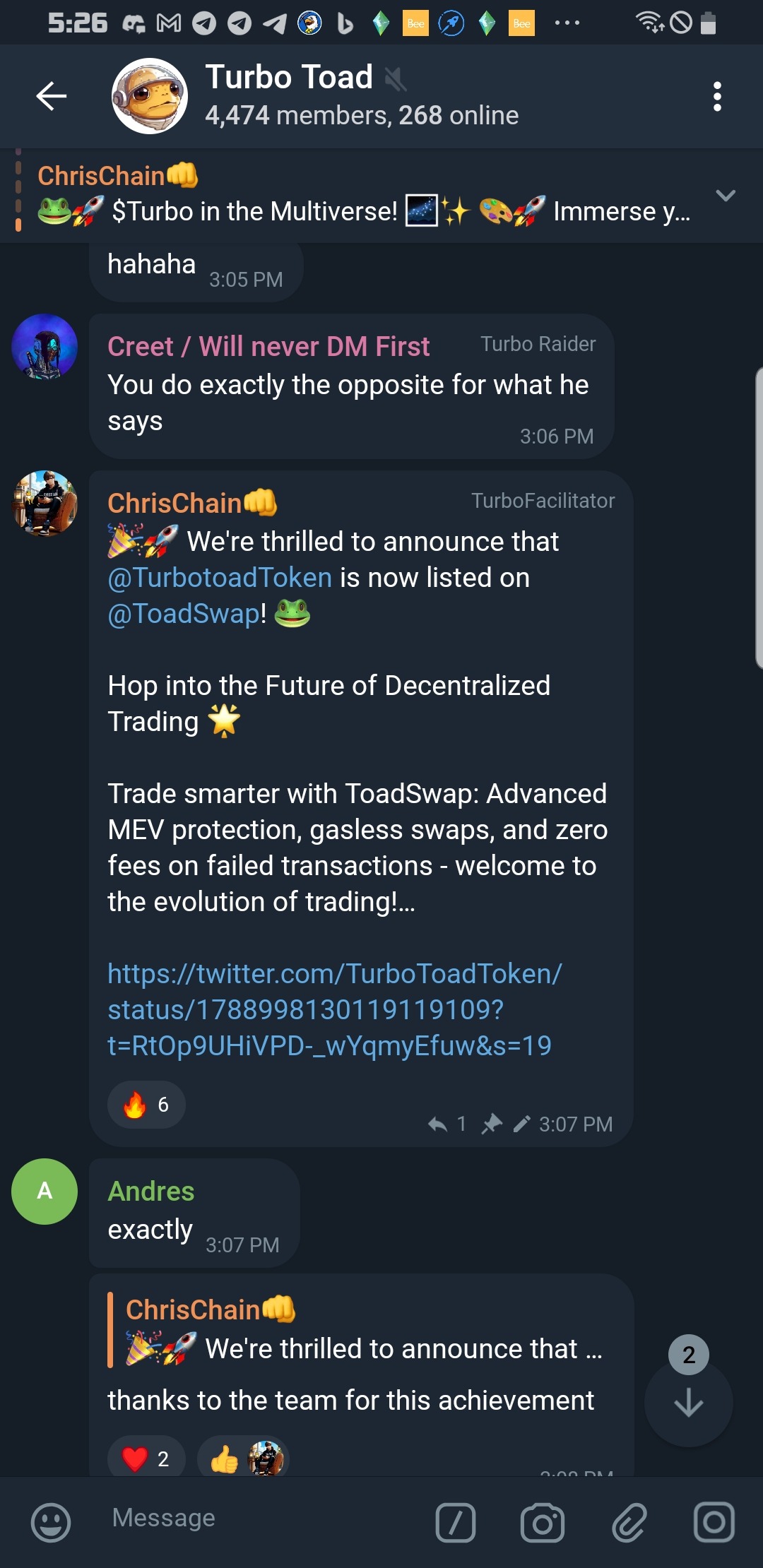 Impact of ToadSwap Listing