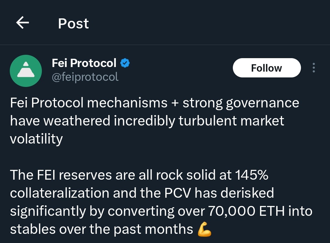 Impact of strong governance and robust FEI reserves